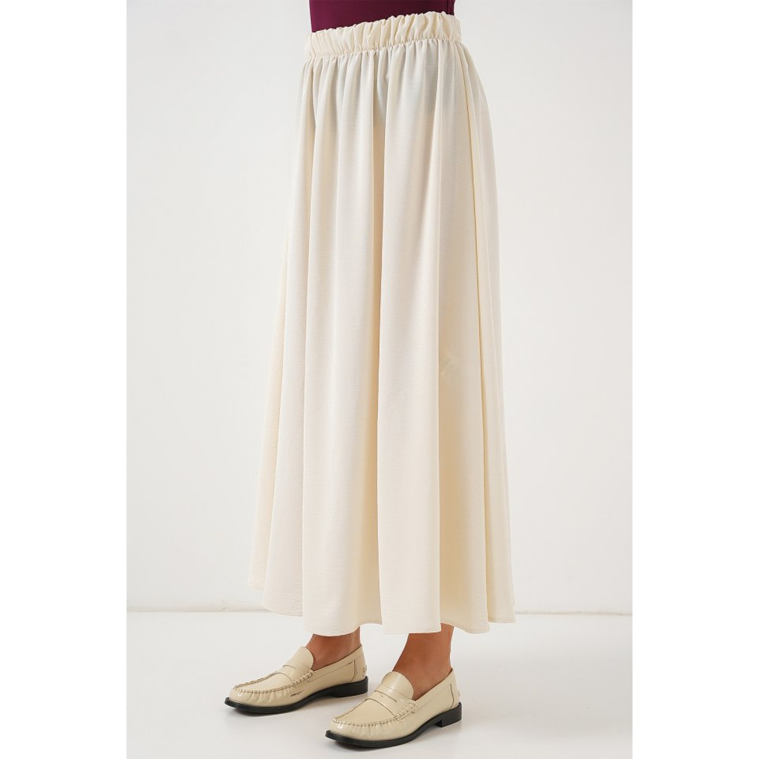 Lucky Life Kadın Uzun Ayrobin Etek - Krem Lucky Life Kadın Uzun Ayrobin Etek - Krem