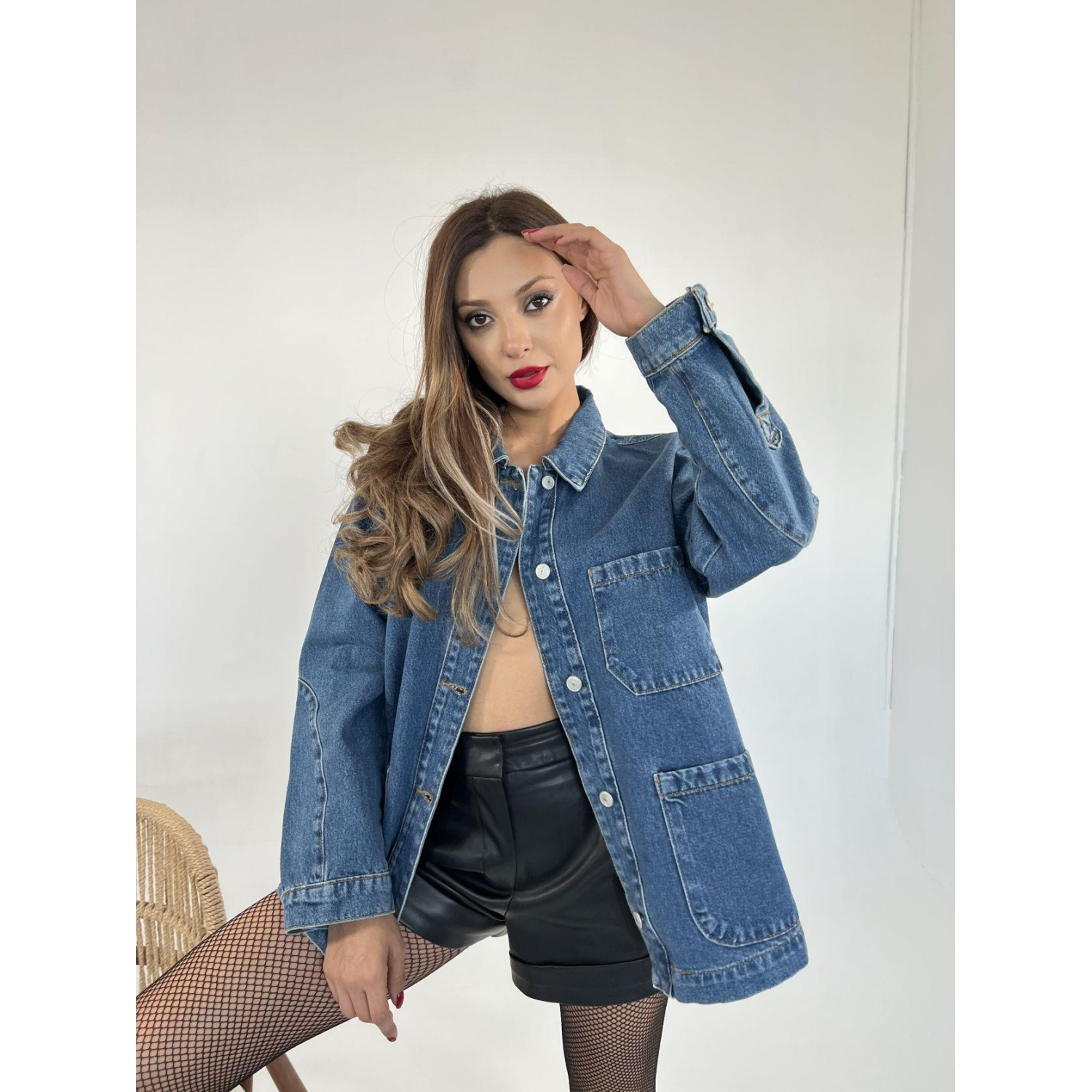 Lucky Life Kadın 14 KOT CEKET-MAVİ