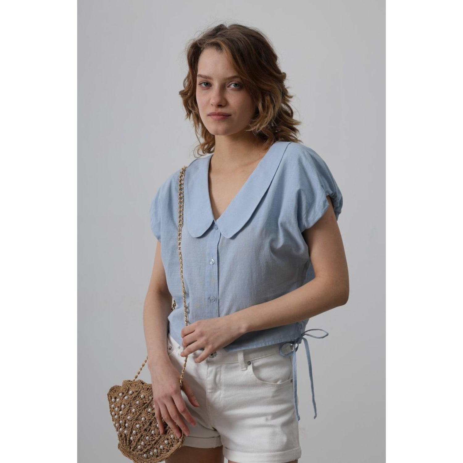 Lucky Life Kadın Bebe Yaka Yanları Bağlamalı Bluz - Lucky Life Ka