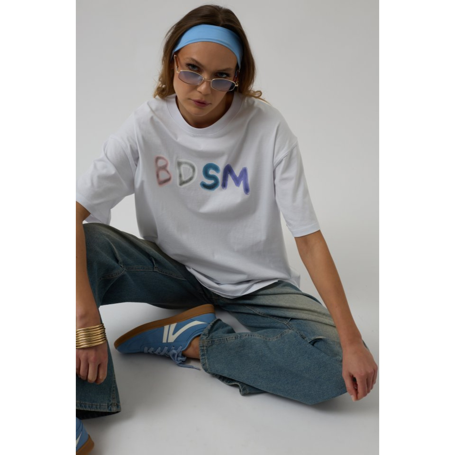 Lucky Life Kadın Sırt Ve Ön Baskılı Oversize T-Shirt