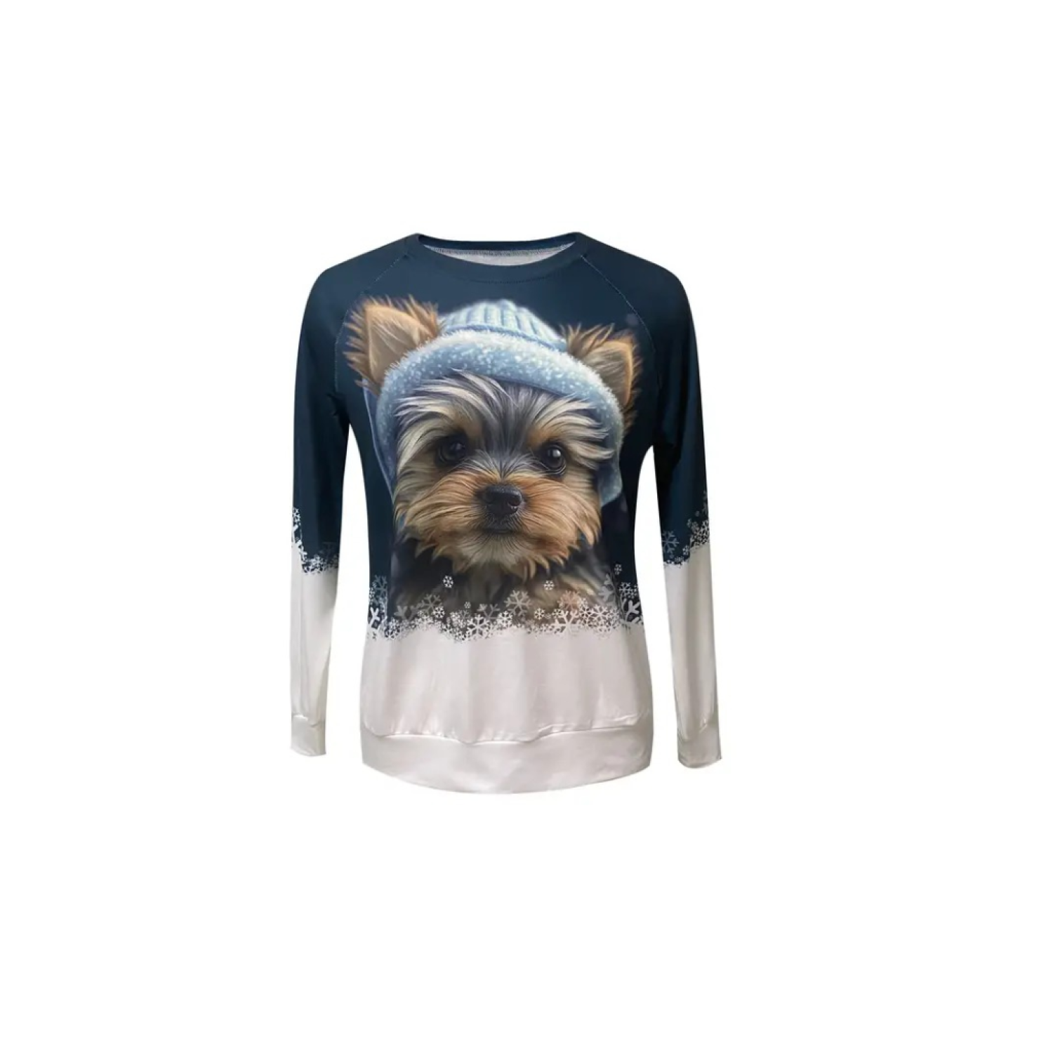 Lucky Life Kadın Uzun Kollu Bisiklet Yaka Köpek Baskılı şardonlu Lucky Life Kadın Uzun Kollu Bisiklet Yaka Köpek Baskılı şardonlu