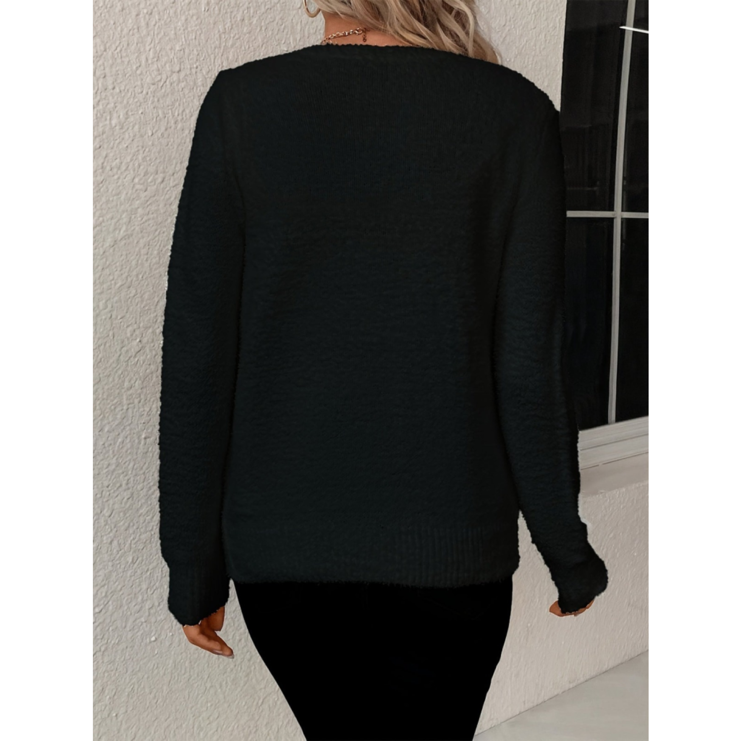 Lucky Life Kadın Uzun Kollu önden Düğmeli Kısa Triko Hırka