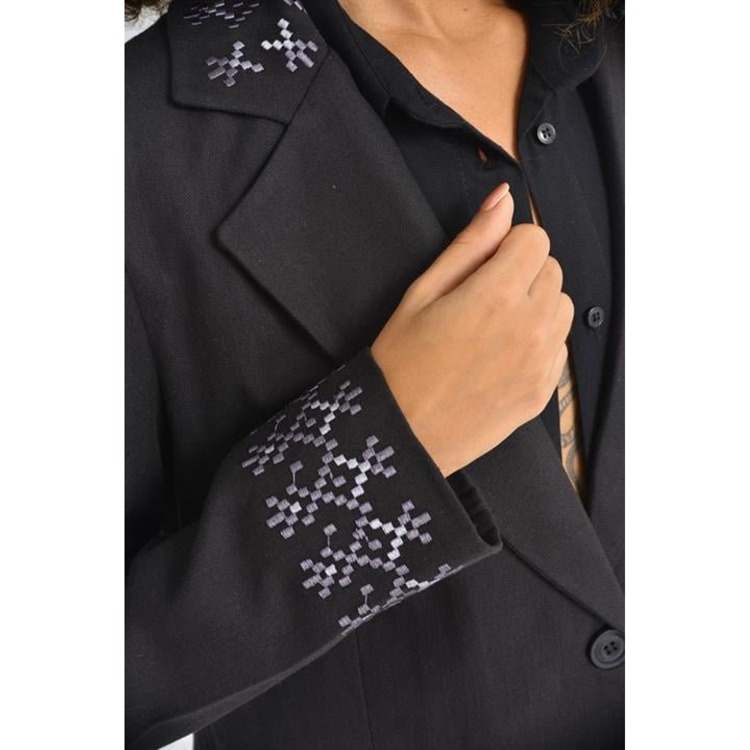 Lucky Life Kadın Nakışlı Blazer Ceket