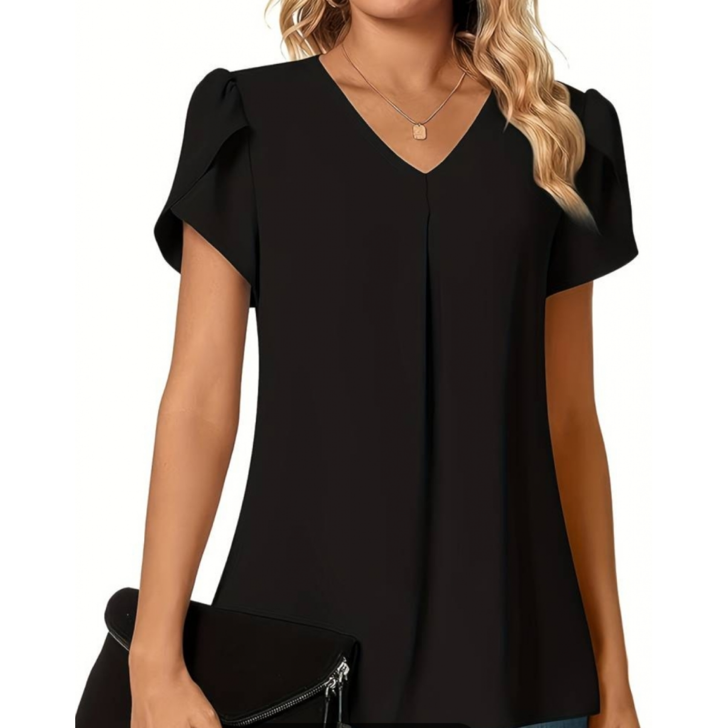 Lucky Life Kadın Kısa Kollu V Yaka Sandy Bluz Lucky Life Kadın Kısa Kollu V Yaka Sandy Bluz