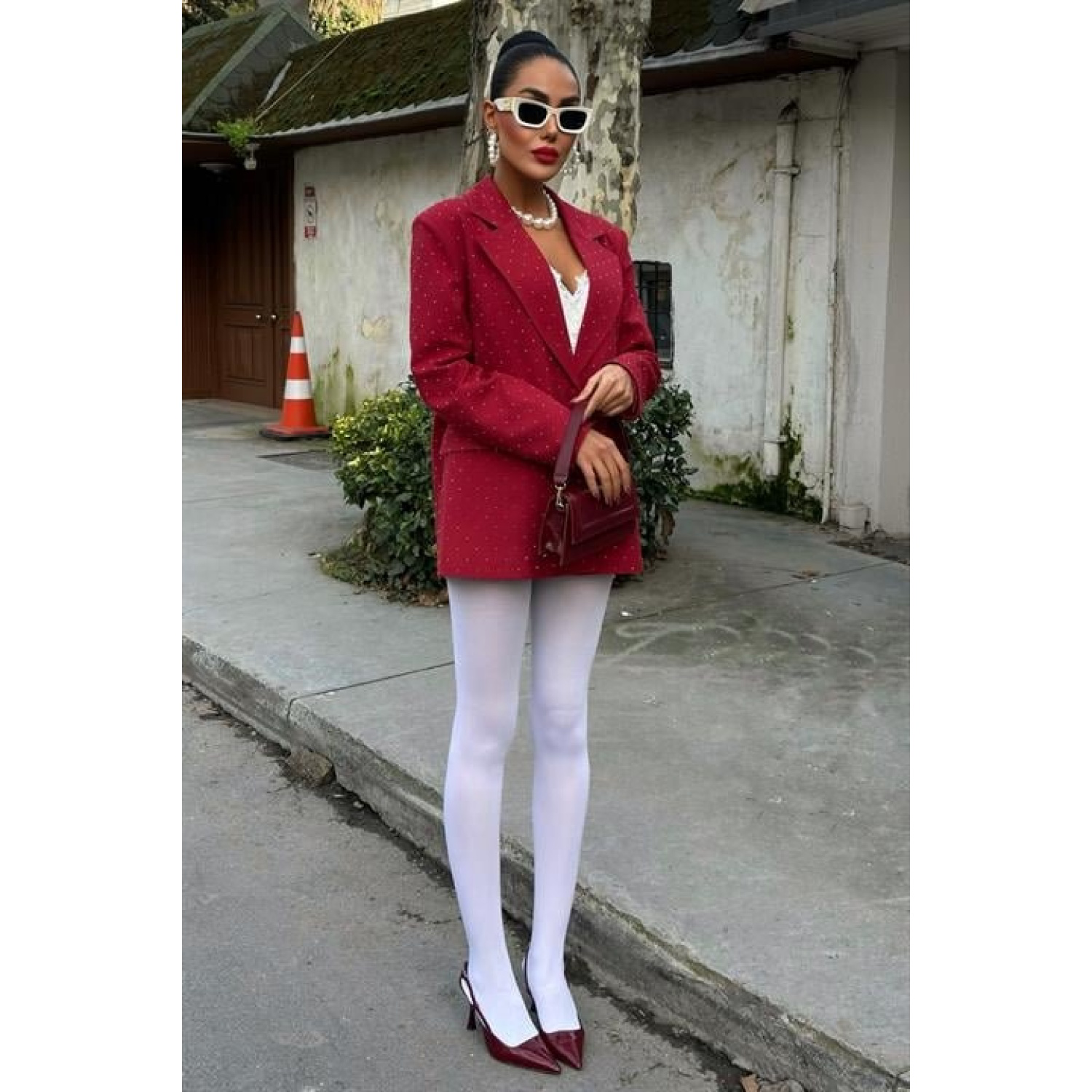 Lucky Life Kadın Taş Detaylı Lucky Life Kadın Premium Blazer Ceke
