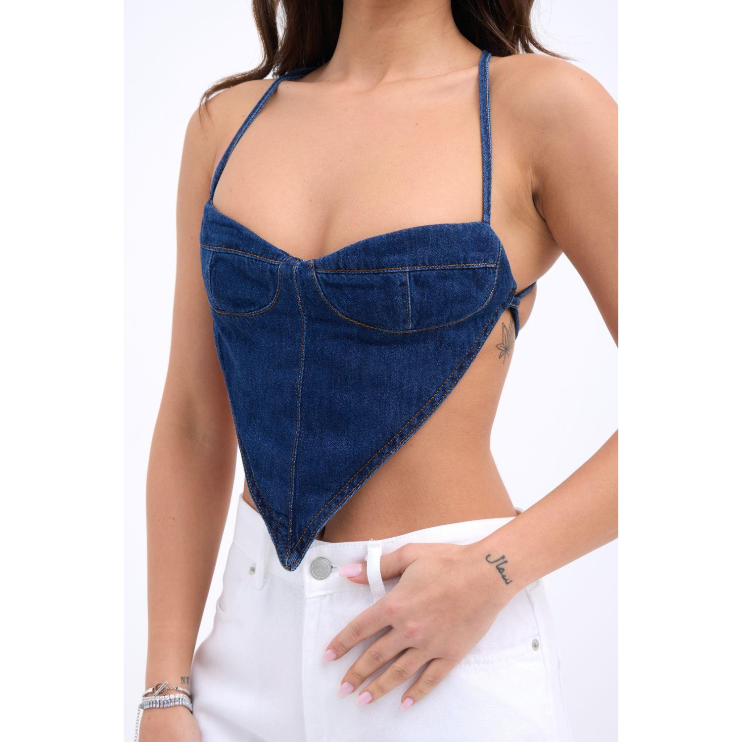 Lucky Life Kadın Lucky Life Kadın  KOT CROP-MAVİ