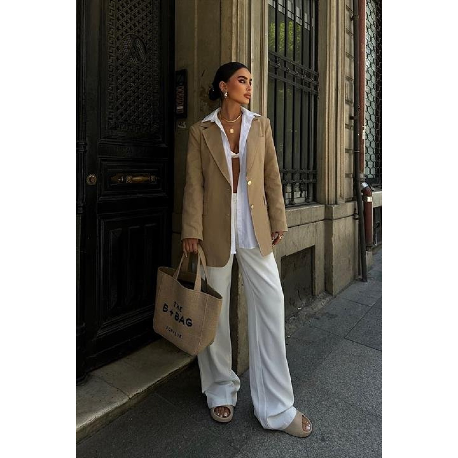 Lucky Life Kadın Blazer Keten Ceket  6105