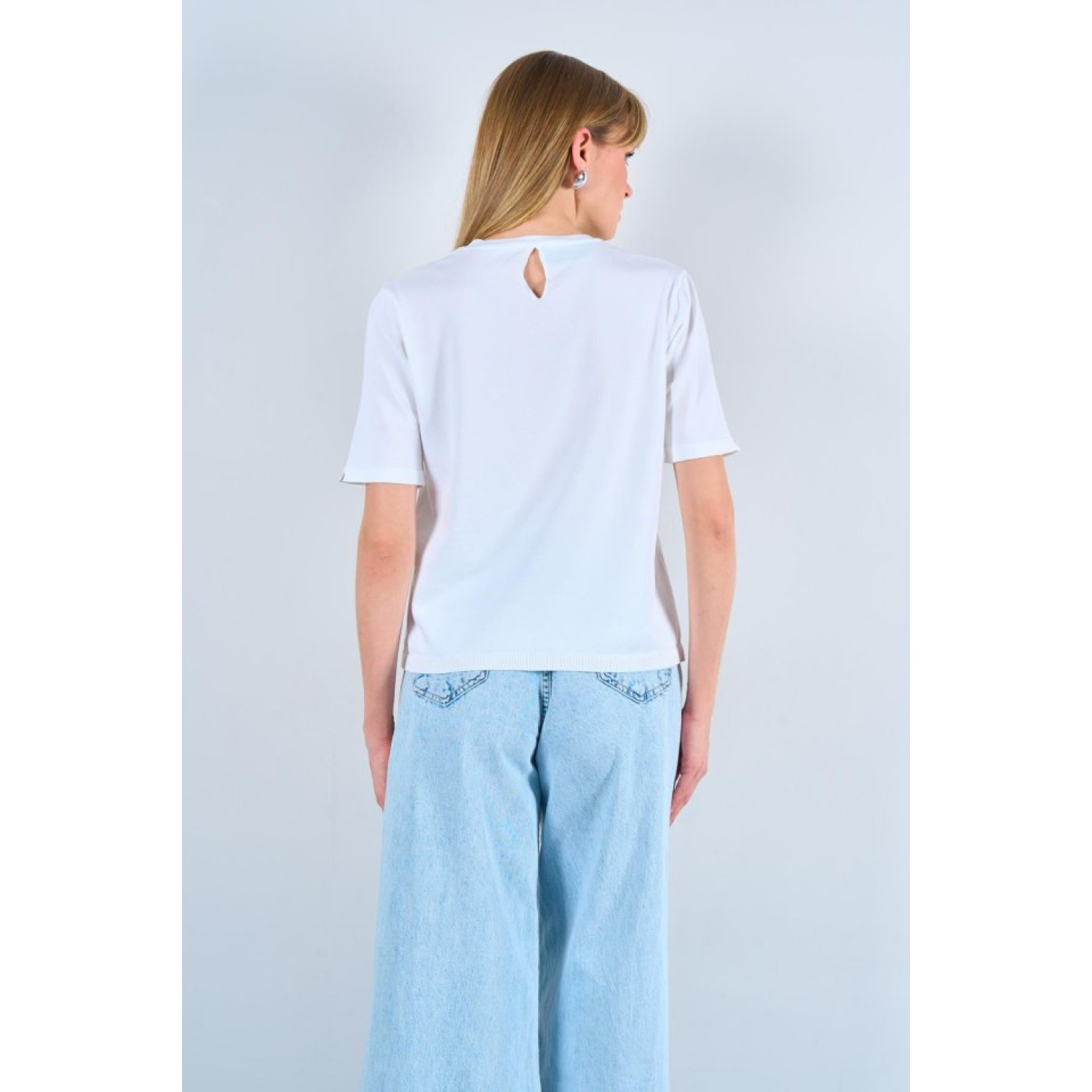 Lucky Life Kadın Vaniza Örgü Kazak - Optik Beyaz