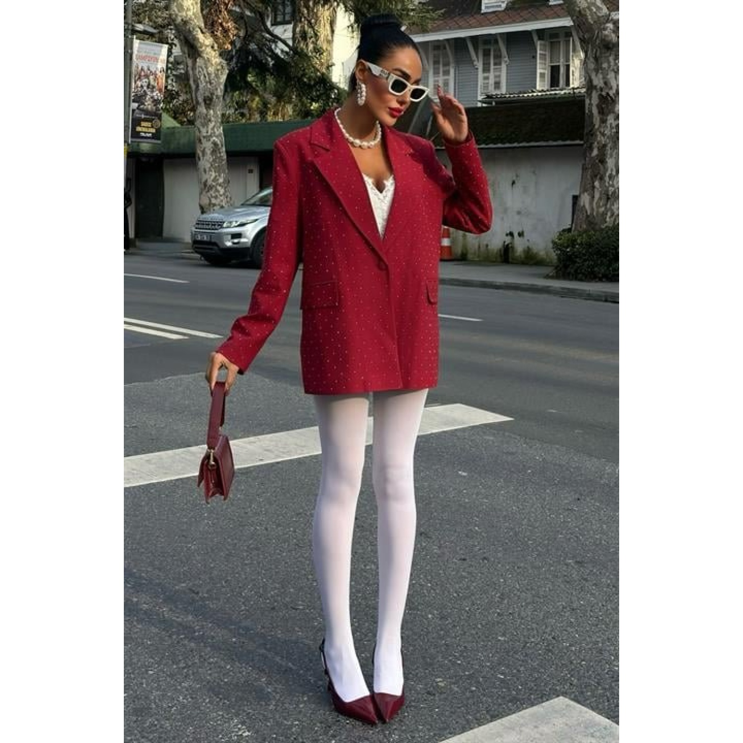 Lucky Life Kadın Taş Detaylı Lucky Life Kadın Premium Blazer Ceke