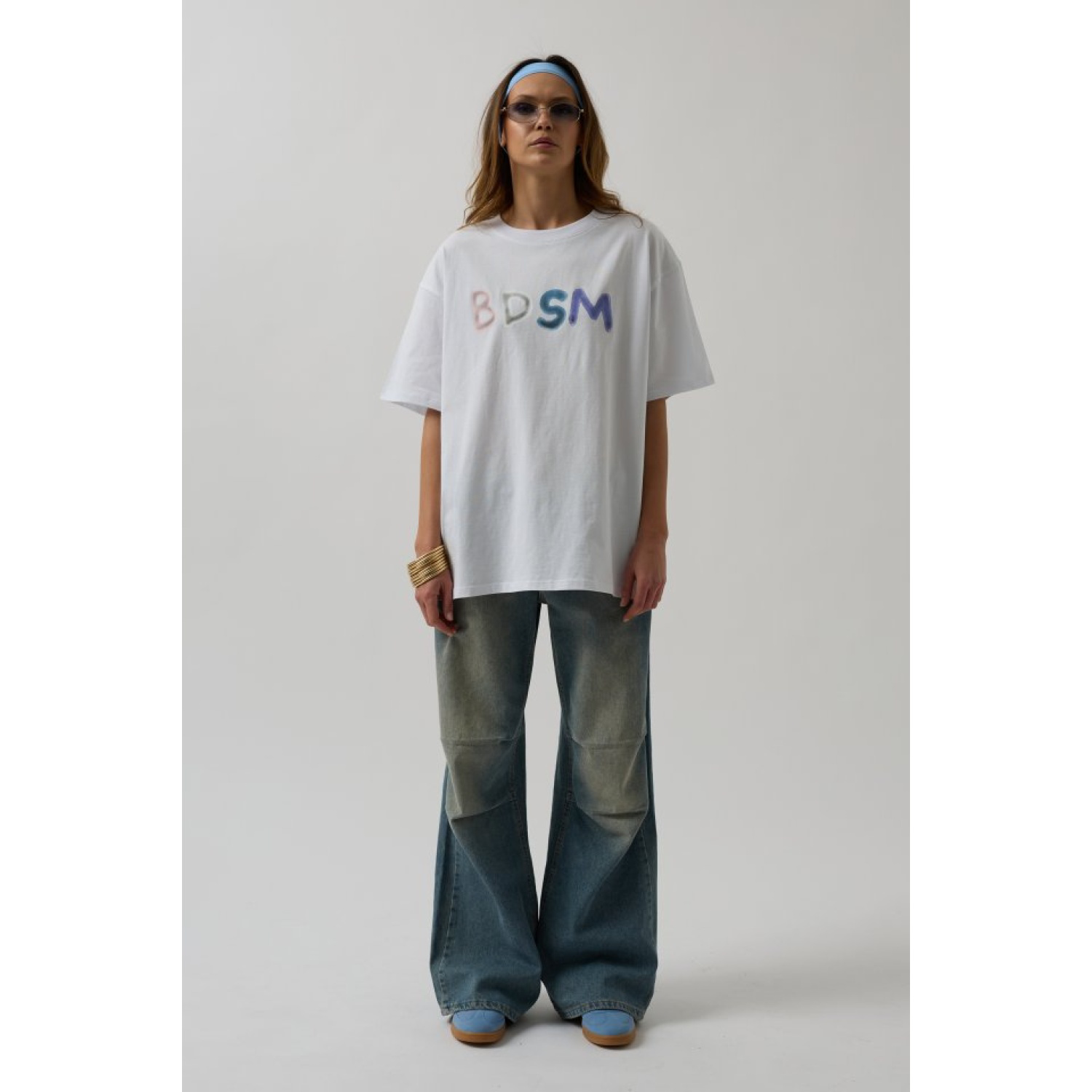 Lucky Life Kadın Sırt Ve Ön Baskılı Oversize T-Shirt