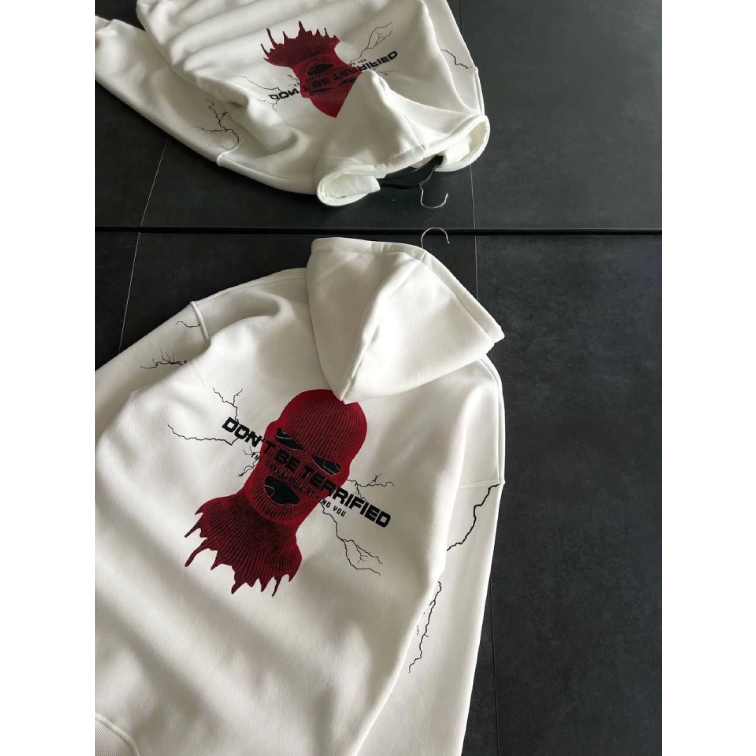 Lucky Life Kadın Üç İplik Kapşonlu Baskılı Oversize SweatShirt- B