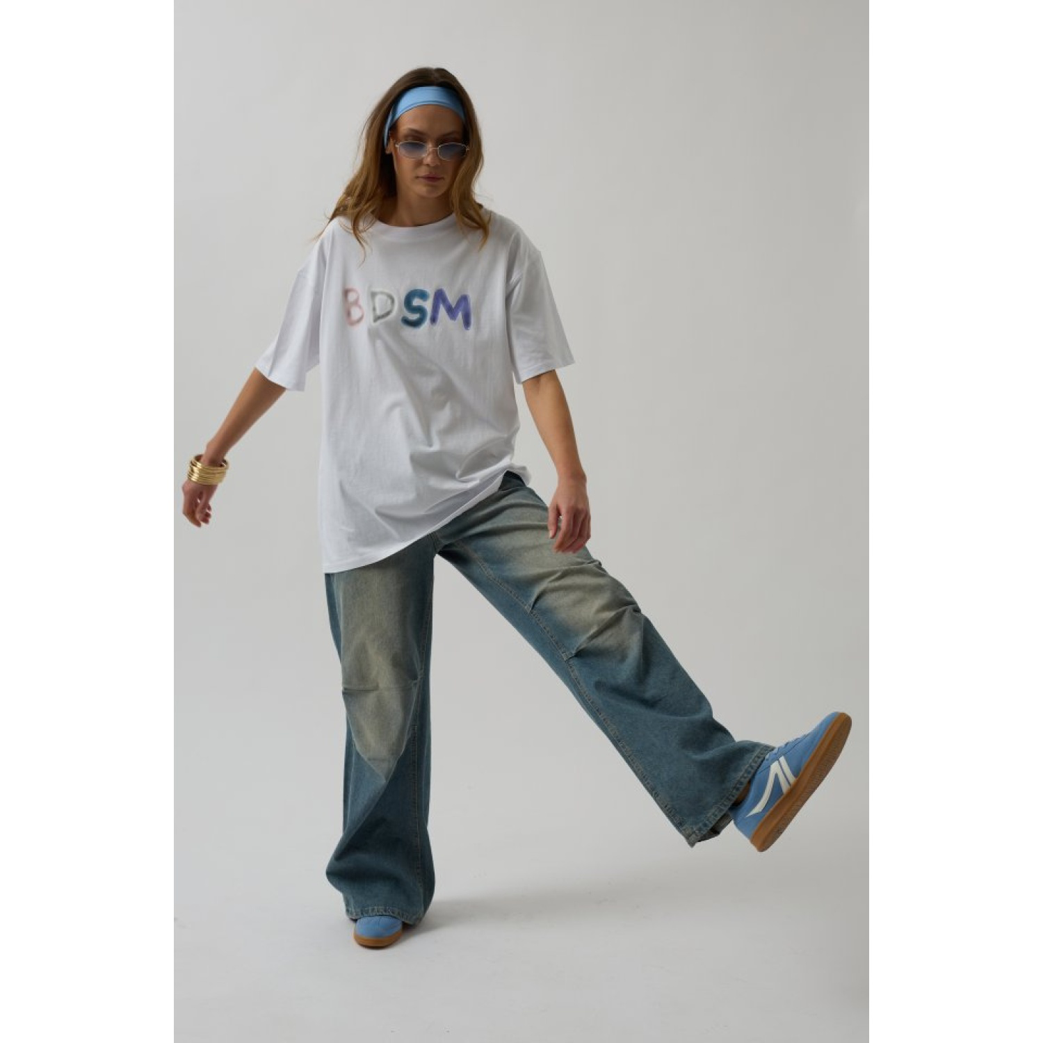 Lucky Life Kadın Sırt Ve Ön Baskılı Oversize T-Shirt