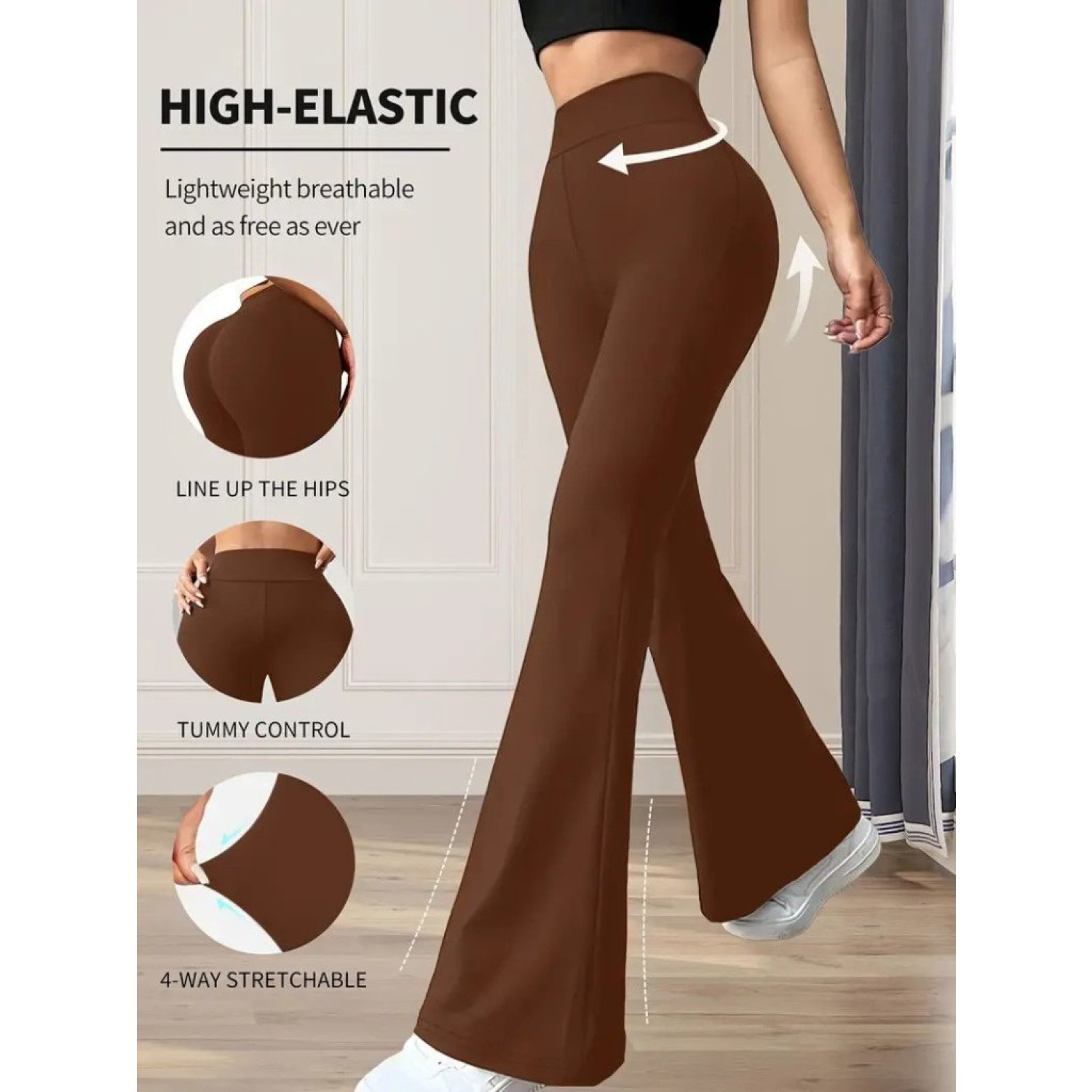 Lucky Life Kadın Yüksek Bel Geniş Paçalı Dalgıç Tayt