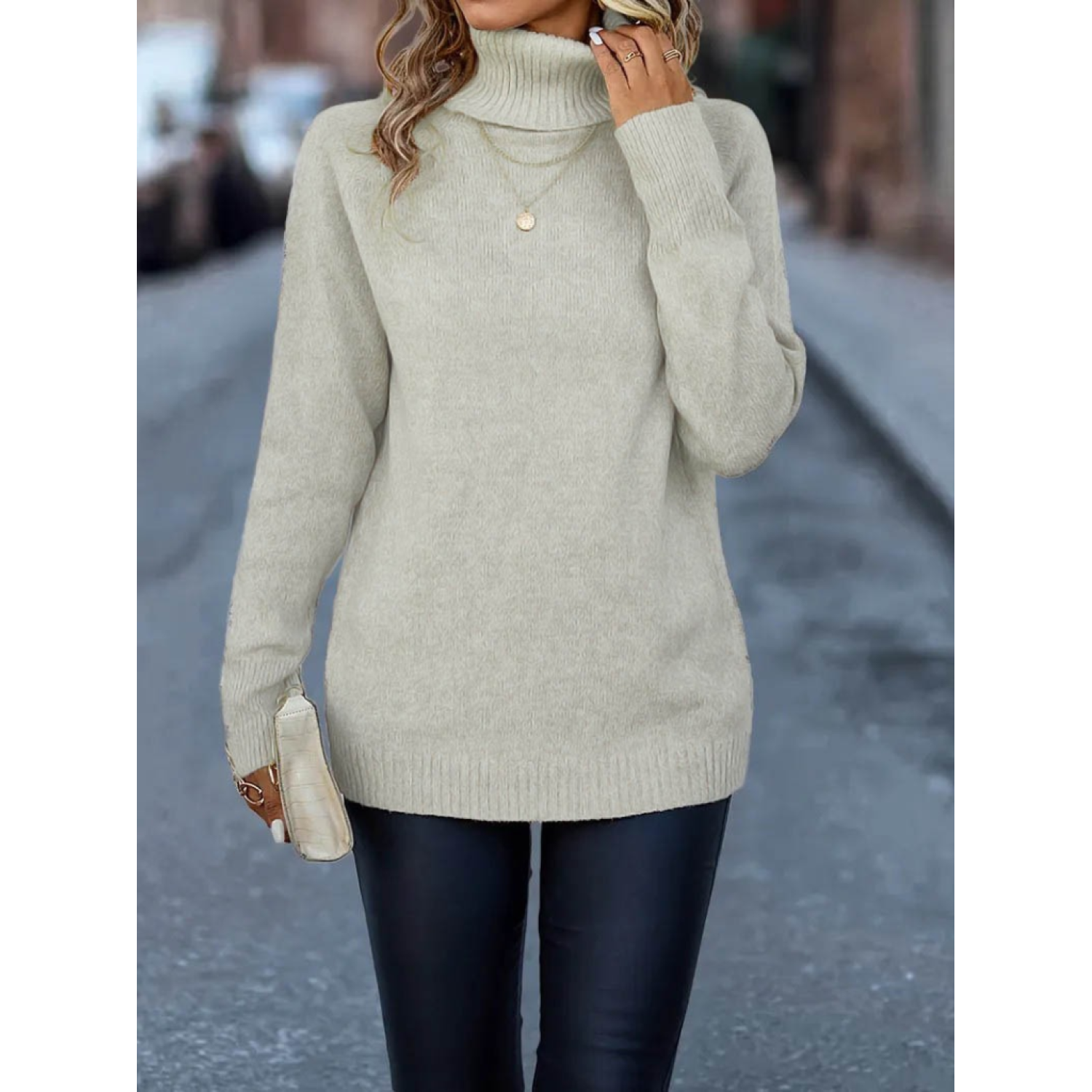 Lucky Life Kadın Uzun Kollu Balıkçı Yaka Triko Bluz