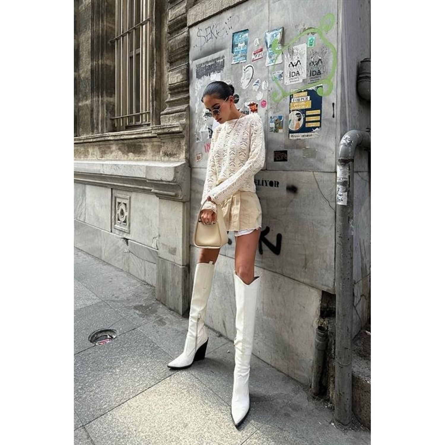 Lucky Life Kadın Kroşe  Bisiklet Yaka Kazak