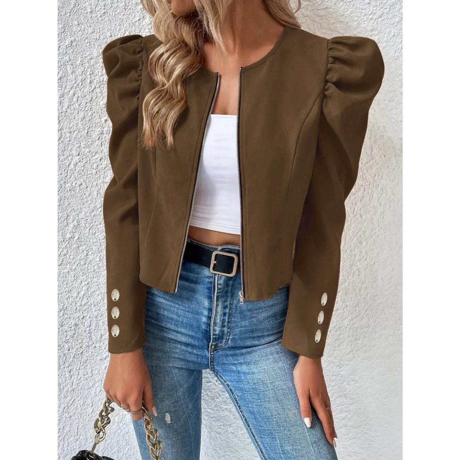 Lucky Life Kadın Oversize Ceket - Gri