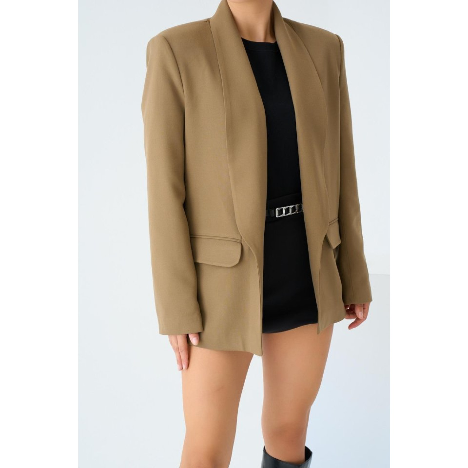 Lucky Life Kadın Astarı Leopar Ceket - Vizon