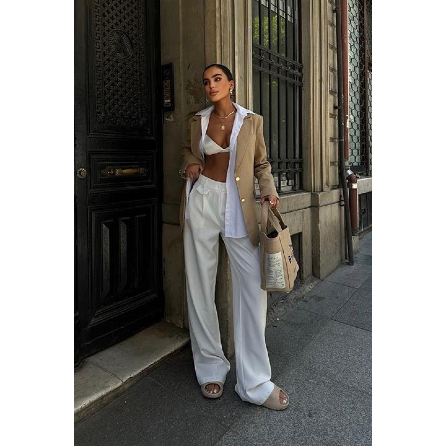 Lucky Life Kadın Blazer Keten Ceket  6105