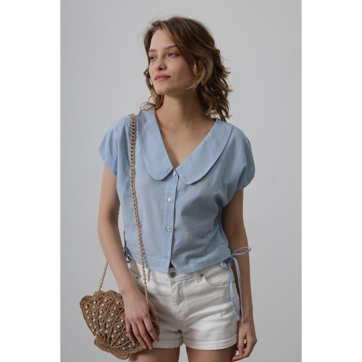 Lucky Life Kadın Bebe Yaka Yanları Bağlamalı Bluz - Lucky Life Ka