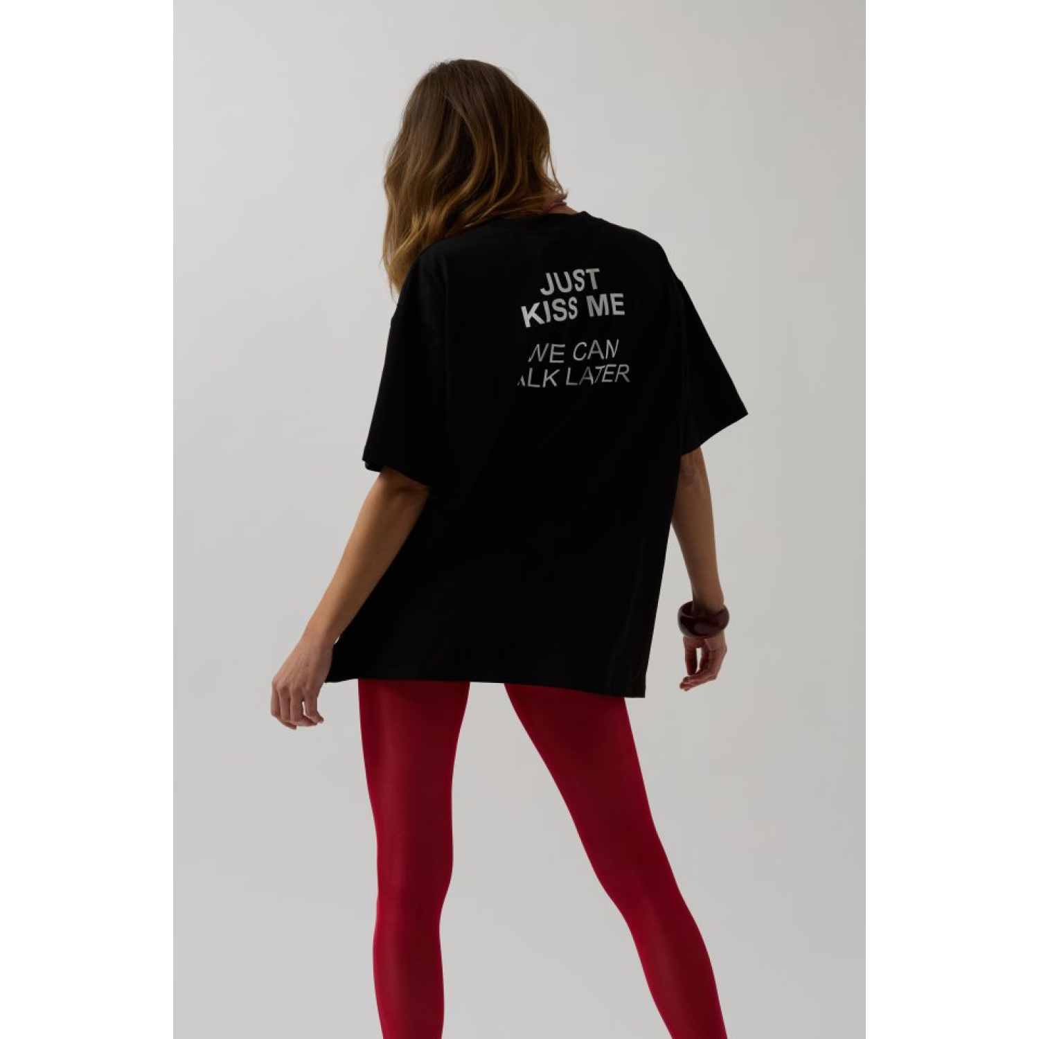 Lucky Life Kadın Sırt Baskılı Oversize T-Shirt
