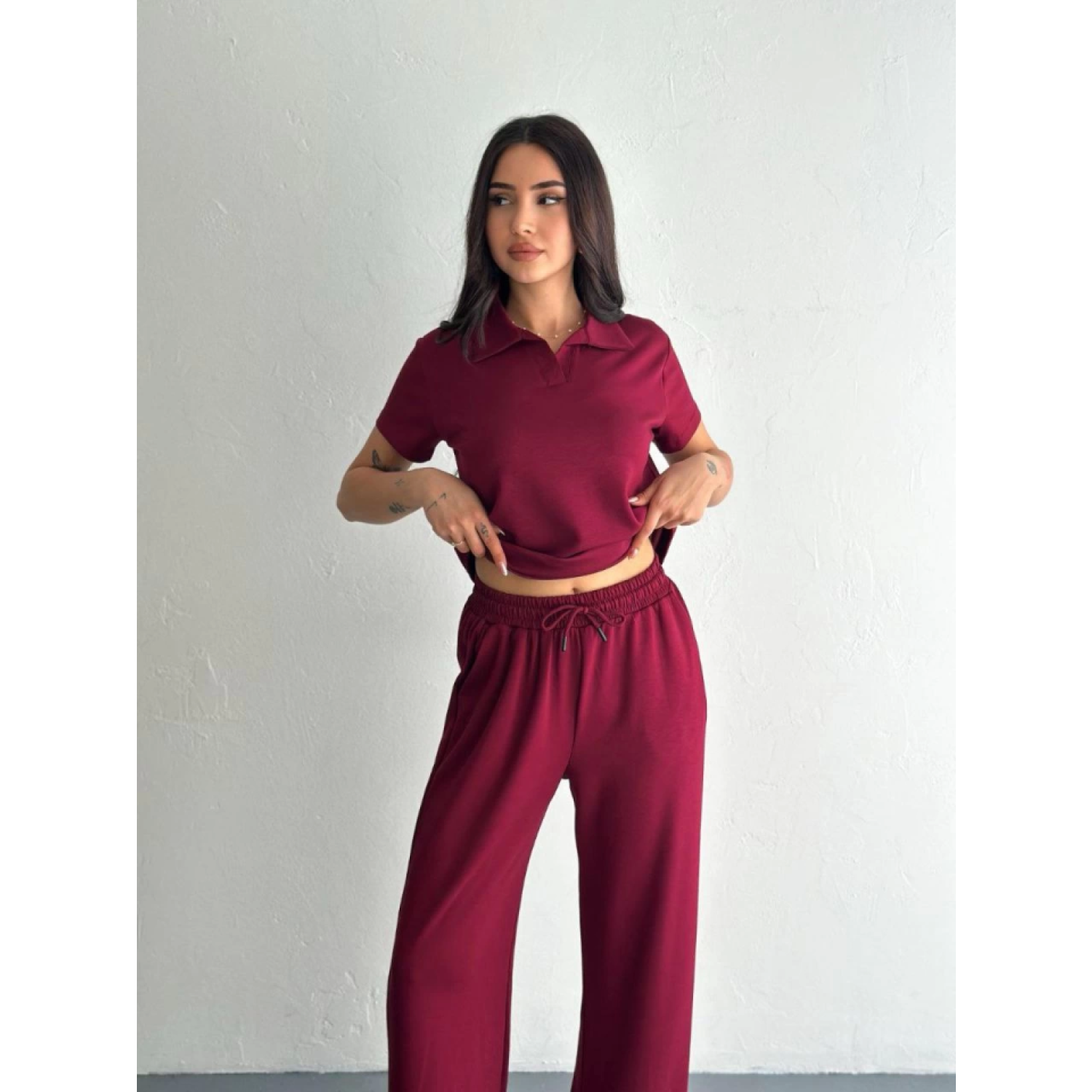Lucky Life Kadın Yumuşak Dokulu Kumaş Kısa Kollu Lucky Life Kadın