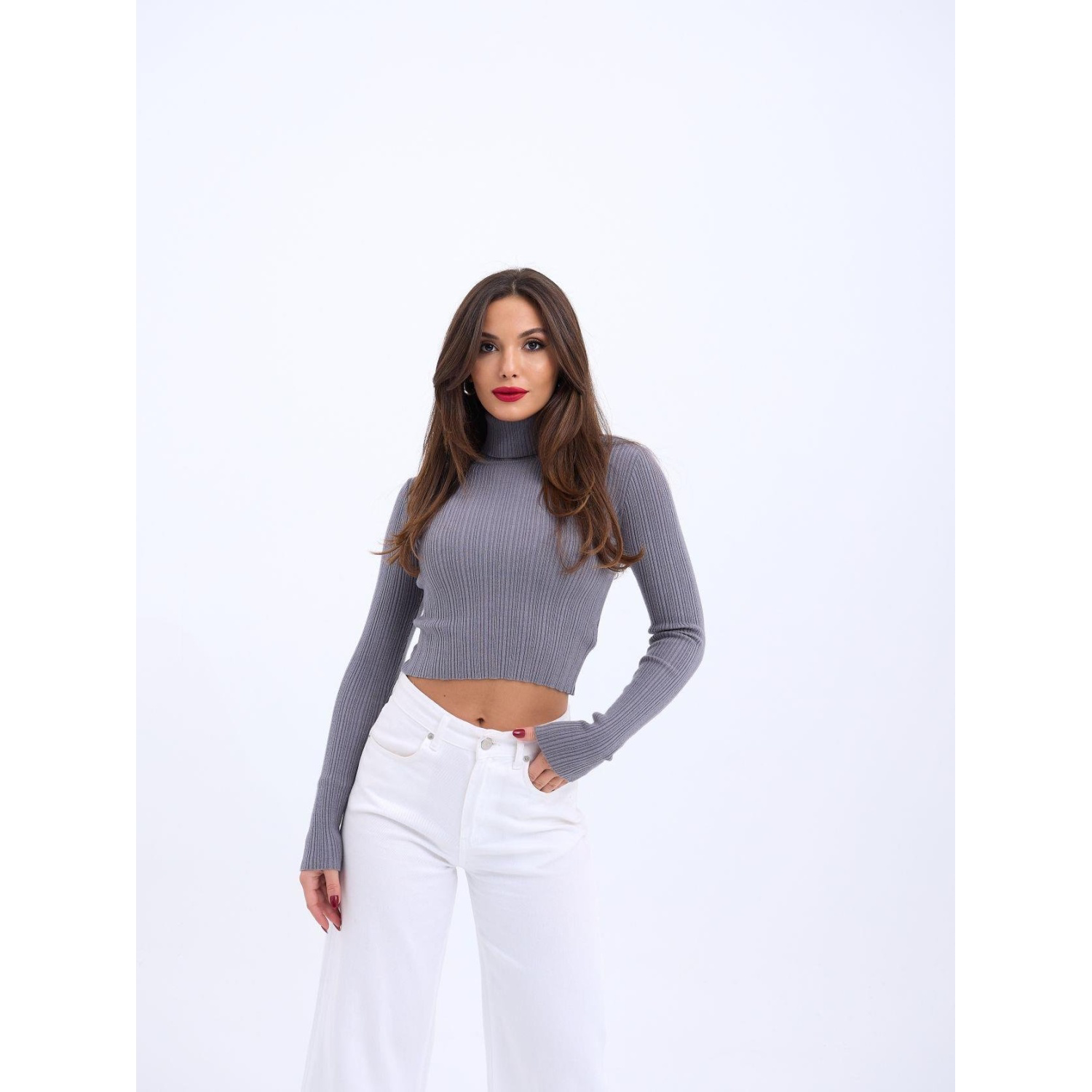 Lucky Life Kadın 231 TRİKO BALIKÇI KAZAK-GRİ Lucky Life Kadın 231 TRİKO BALIKÇI KAZAK-GRİ