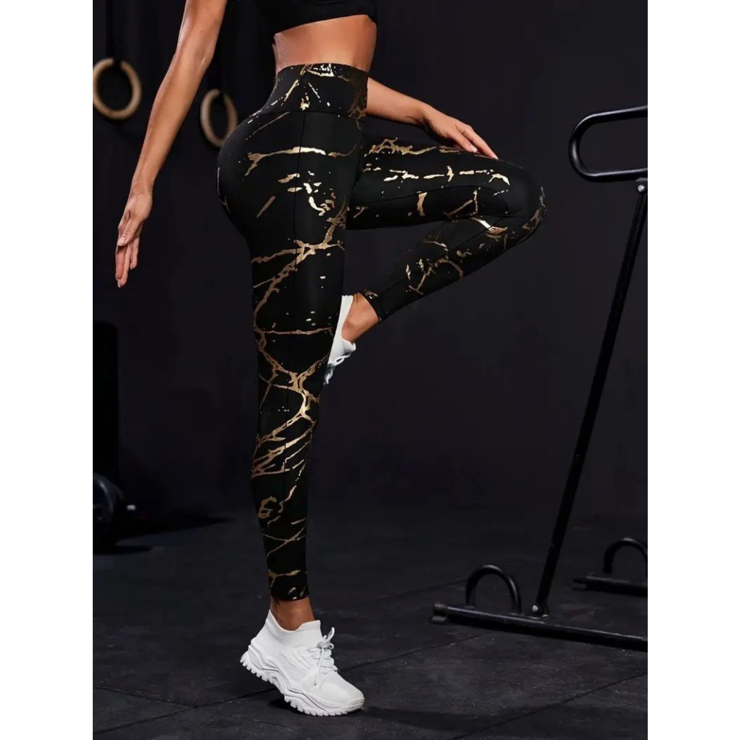 Lucky Life Kadın Yüksek Bel Desenli Spor Tayt