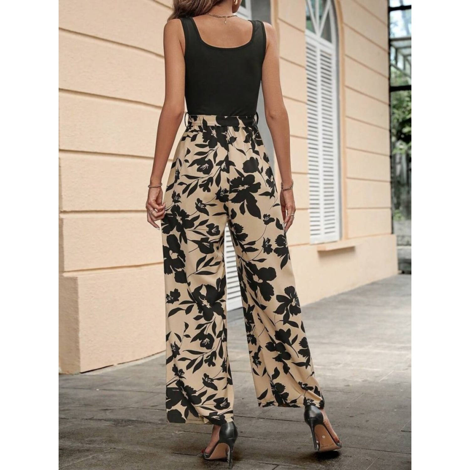 Lucky Life Kadın Askılı Yuvarlak Yaka Beli Kuşaklı üst Viskon Alt