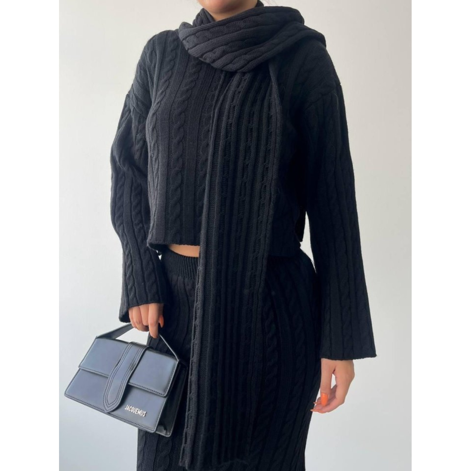 Lucky Life Kadın Şallı Triko Takım Lucky Life Kadın Şallı Triko Takım