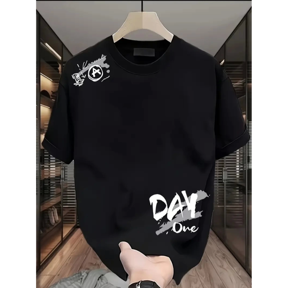 Lucky Life Kadın Baskılı Oversize Lucky Life Kadın Bisiklet Yaka