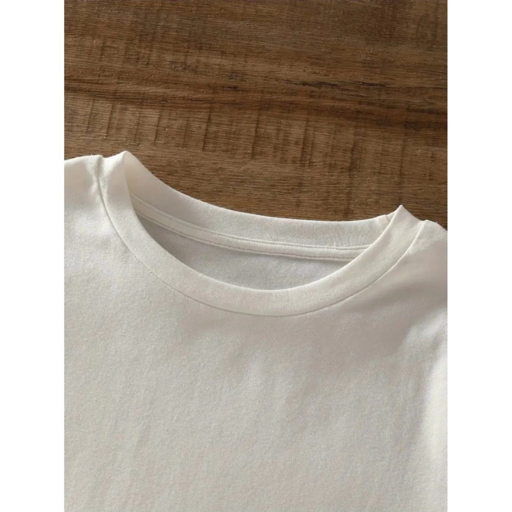 Lucky Life Kadın Baskılı Oversize Lucky Life Kadın Bisiklet Yaka