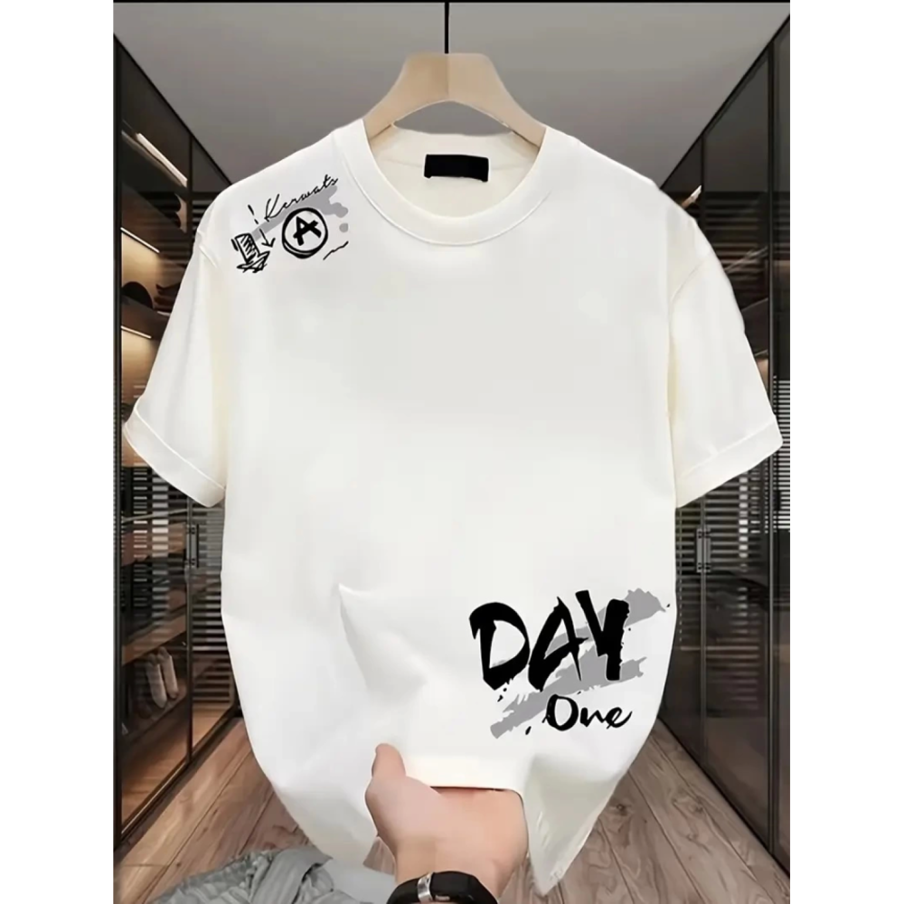 Lucky Life Kadın Baskılı Oversize Lucky Life Kadın Bisiklet Yaka