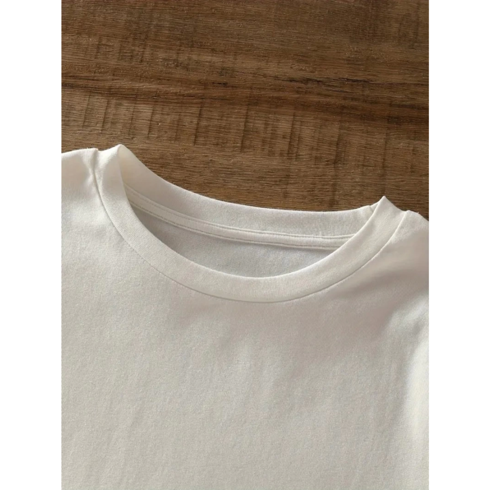Lucky Life Kadın Baskılı Oversize Lucky Life Kadın Bisiklet Yaka