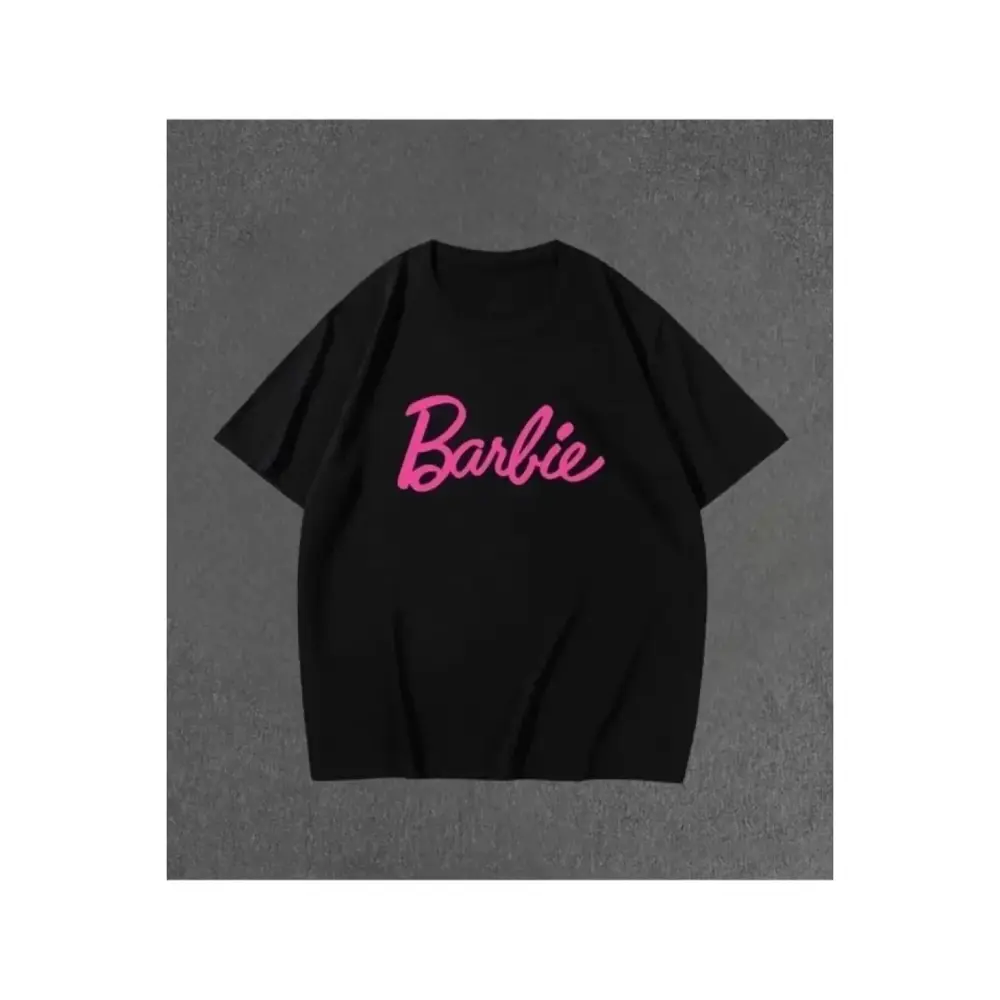 Lucky Life Kadın Baskılı Oversize T-shirt - Siyah