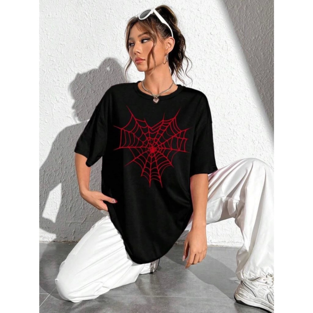Lucky Life Kadın Baskılı T-shirt - Siyah