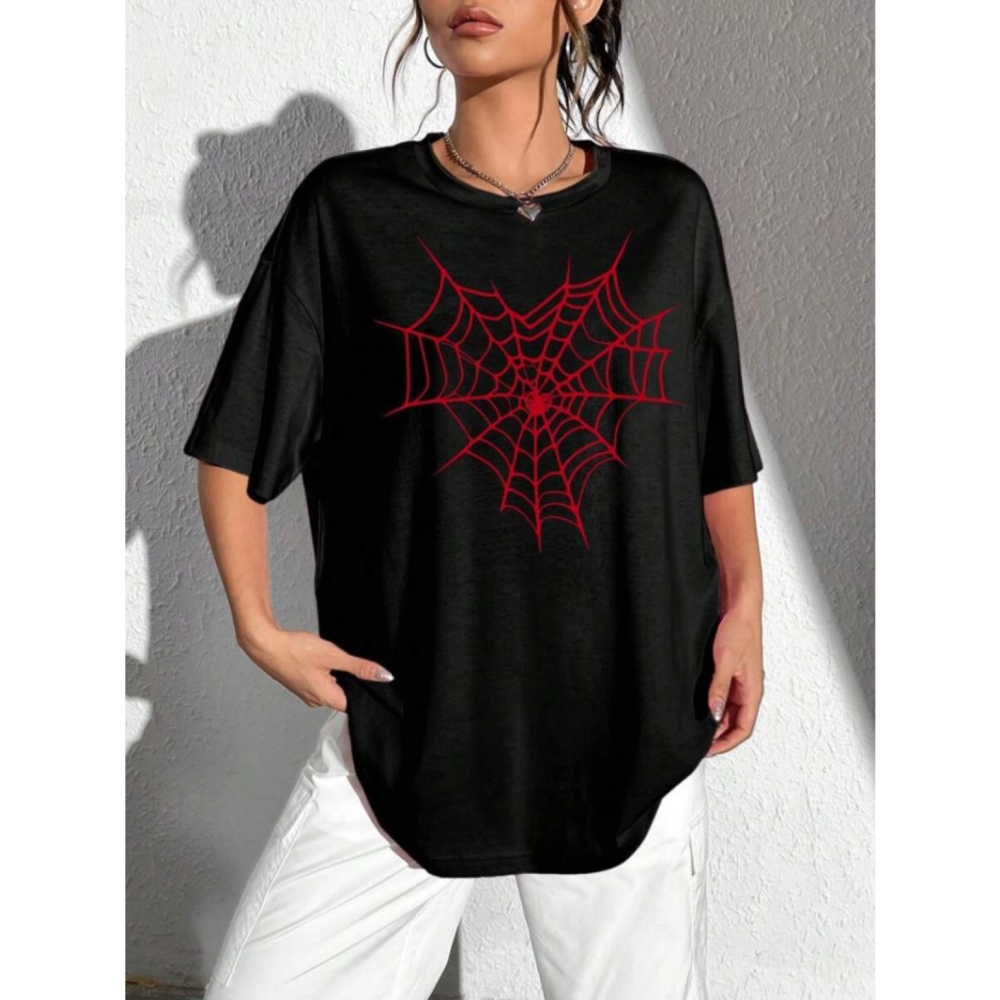 Lucky Life Kadın Baskılı T-shirt - Siyah