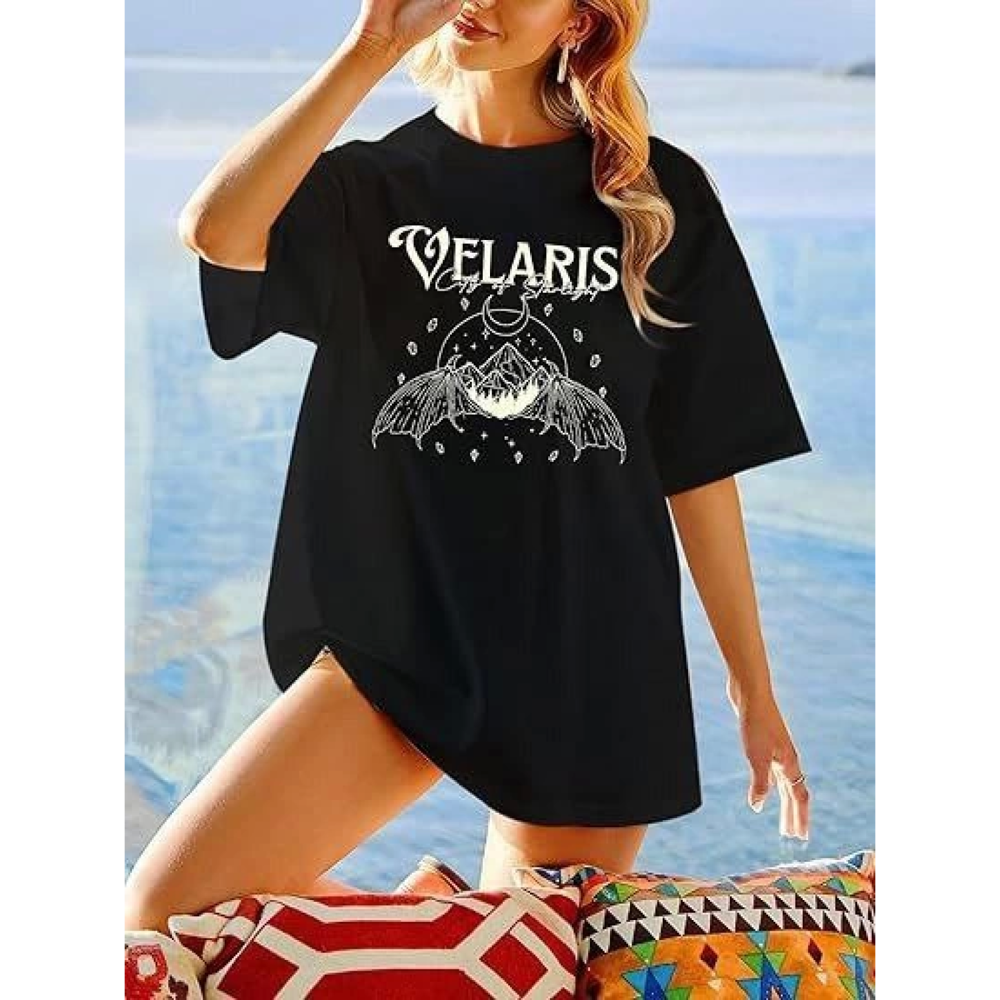 Lucky Life Kadın Bisiklet Yaka Lucky Life Kadın Baskılı T-shirt -