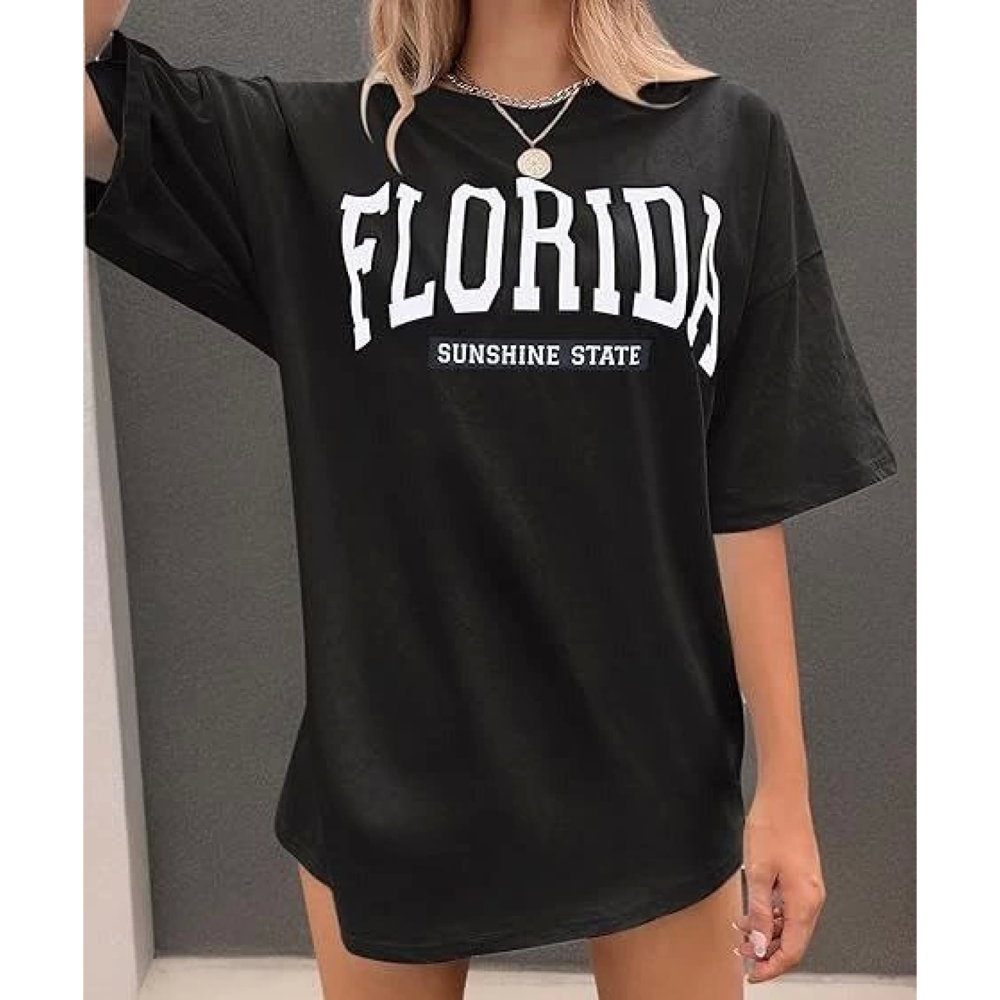 Lucky Life Kadın Bisiklet Yaka Lucky Life Kadın Baskılı T-shirt -