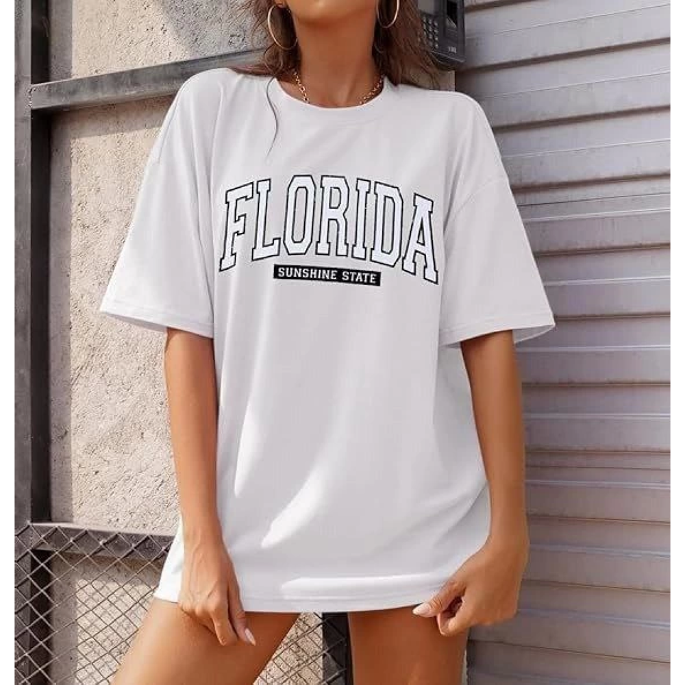 Lucky Life Kadın Bisiklet Yaka Lucky Life Kadın Baskılı T-shirt -