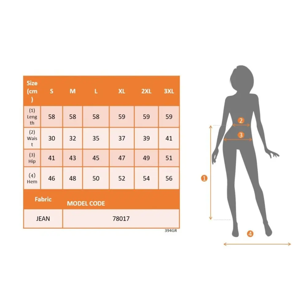 Lucky Life Kadın Elastik Bel Yırtık Kenar Detaylı Kot Etek