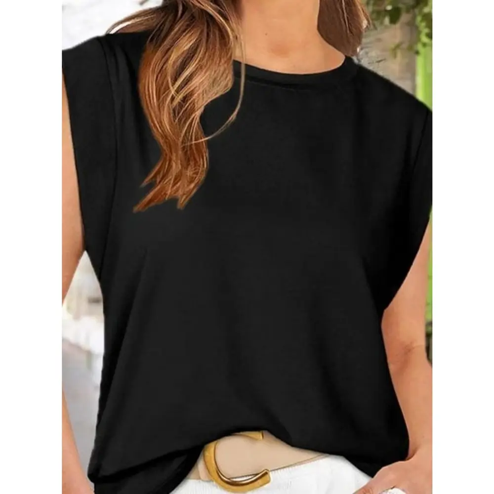 Lucky Life Kadın Kısa Kollu Bisiklet Yaka Viskon Bluz