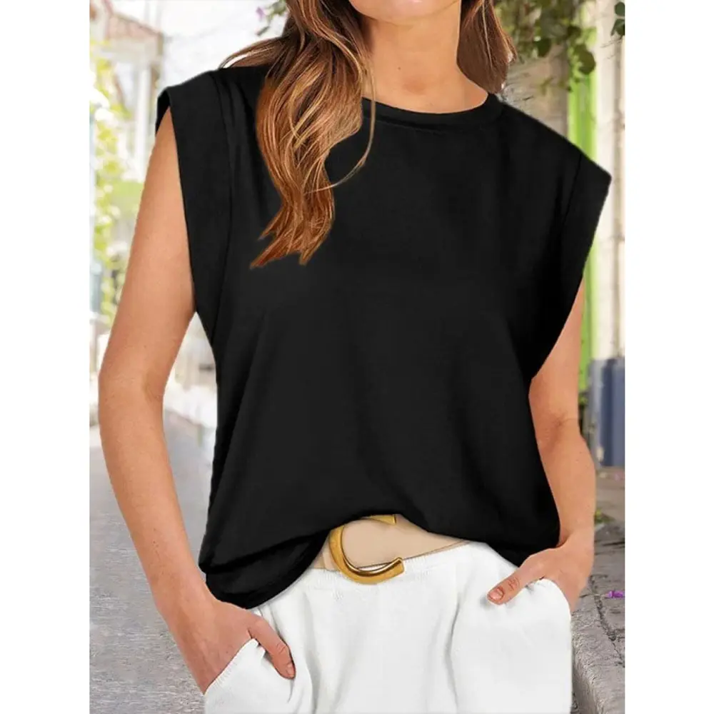 Lucky Life Kadın Kısa Kollu Bisiklet Yaka Viskon Bluz