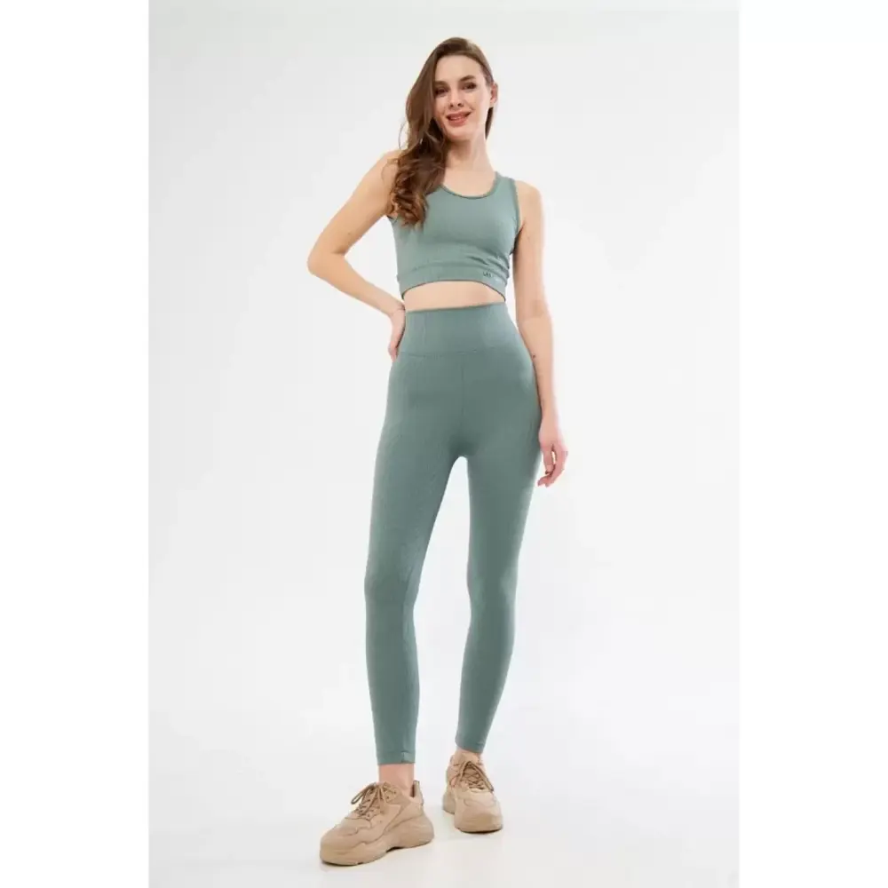 Lucky Life Kadın Lucky Life Kadın Crop Tayt İkili Spor Takımı - B