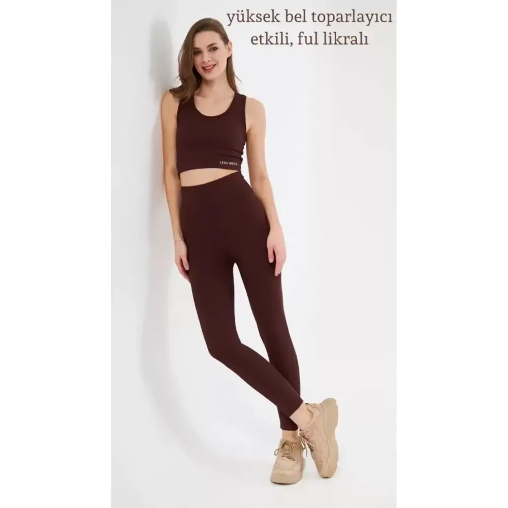 Lucky Life Kadın Lucky Life Kadın Crop Tayt İkili Spor Takımı - B