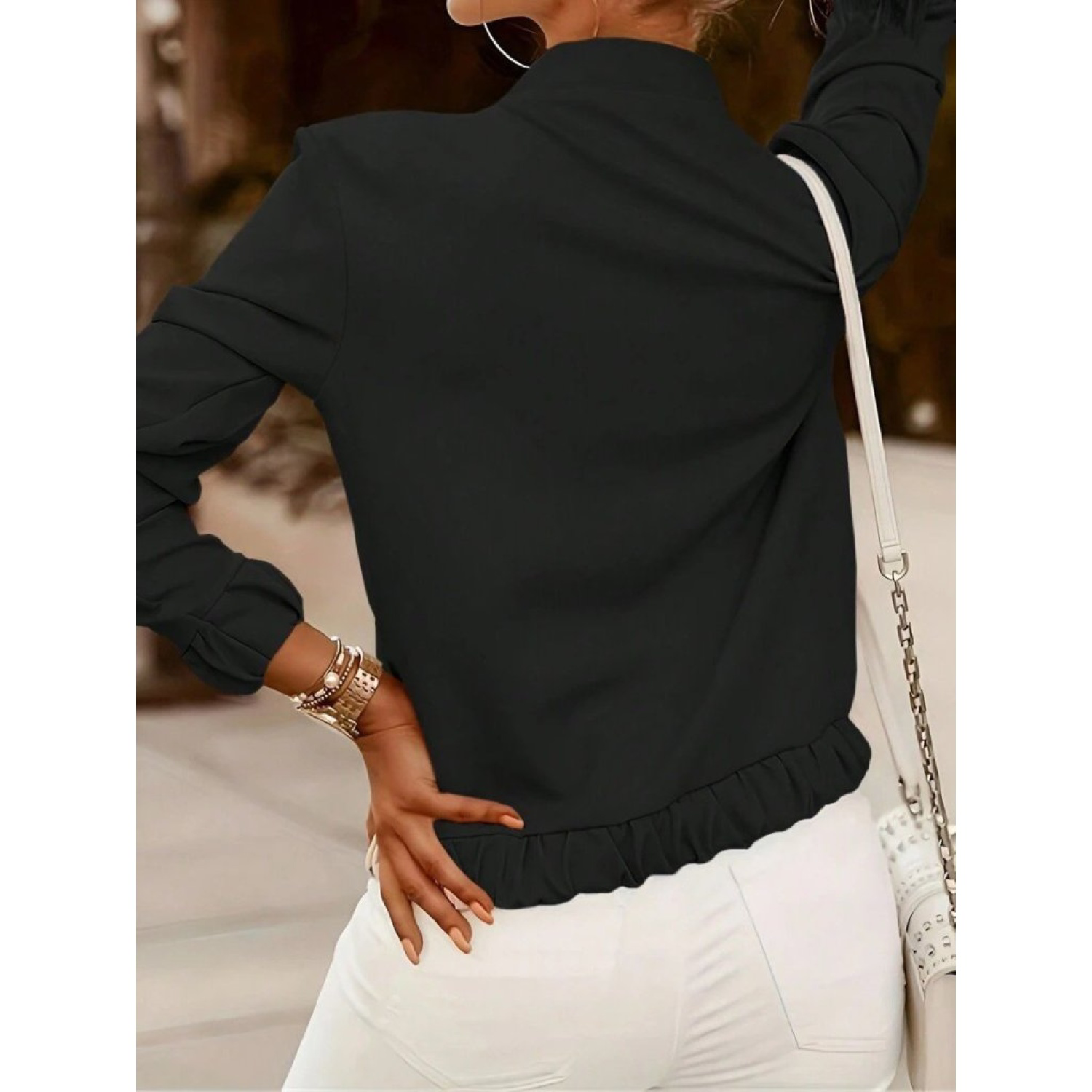 Lucky Life Kadın Uzun Kollu önden Fermuarlı Modal Ceket