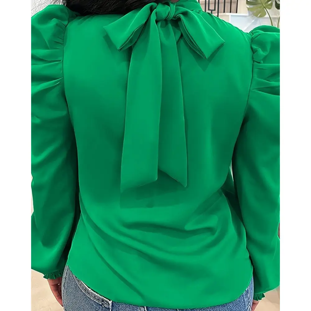 Lucky Life Kadın  Uzun Kollu Balıkçı Yaka Arkadan Bağlamalı Omuzl