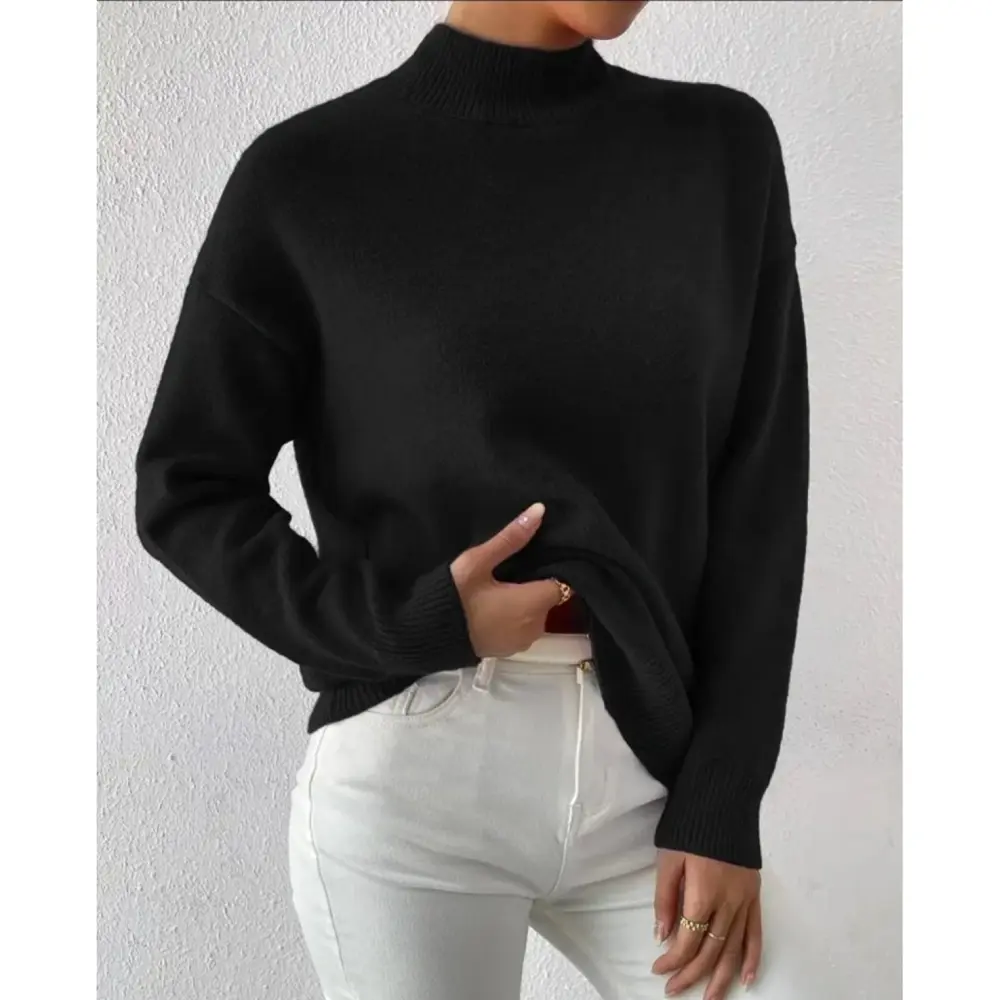 Lucky Life Kadın Uzun Kollu Balıkçı Yaka Triko Bluz