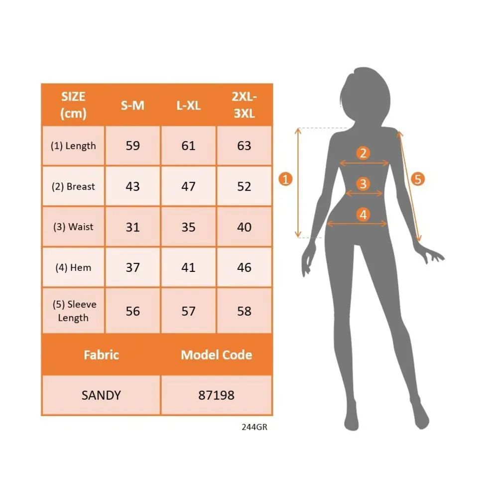 Lucky Life Kadın Uzun Kollu Derin V Yakalı önden Büzgülü Sandy Bl