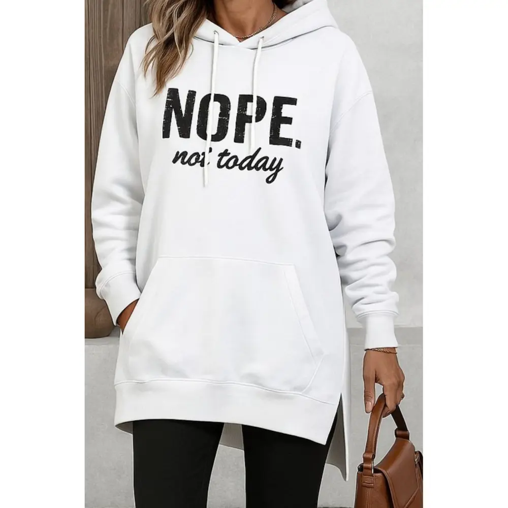 Lucky Life Kadın Uzun Kollu Kapşonlu Bağcıklı Viskon Iki Iplik Sw