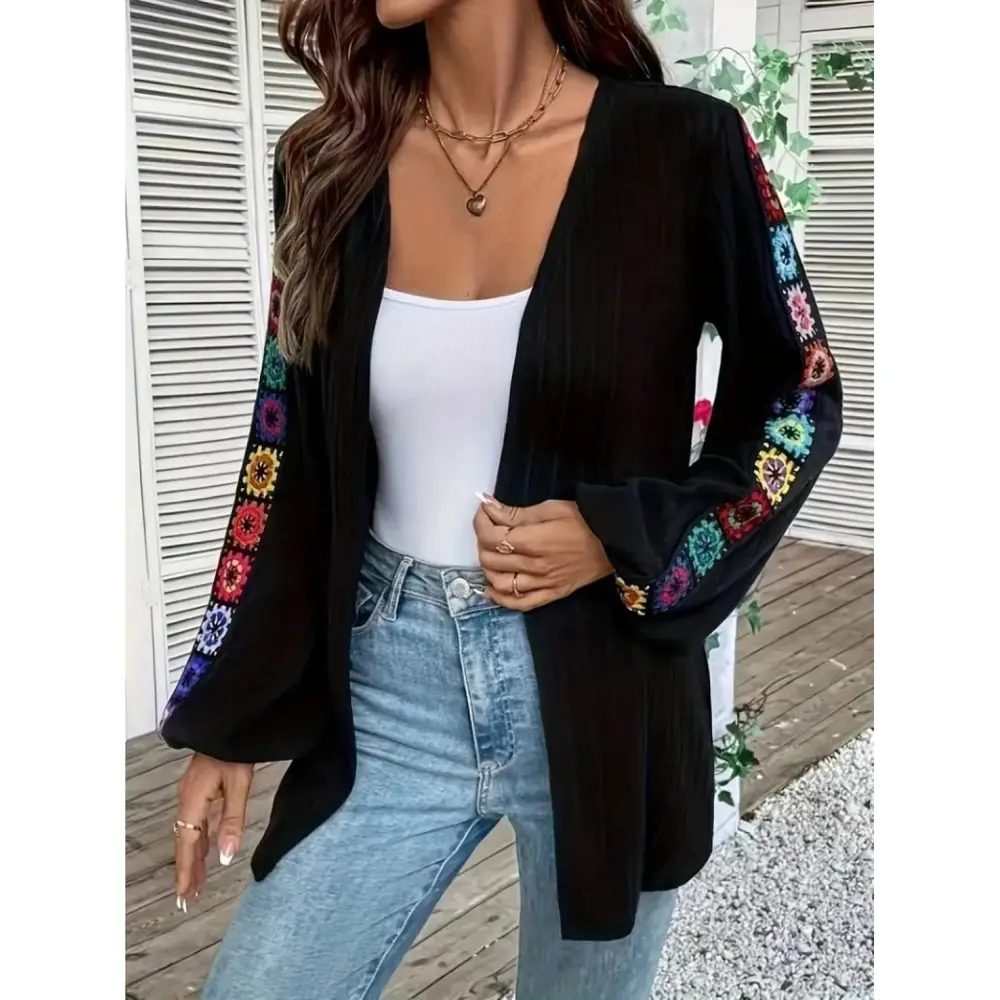 Lucky Life Kadın  Uzun Kollu önü Açık şardonlu Kaşkorse Ceket